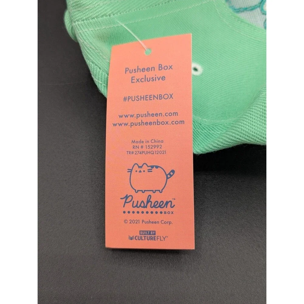 Pusheen Cat Breathe Hat Cap Strap Back Mint Green Spring 2021 Box Exclusive
